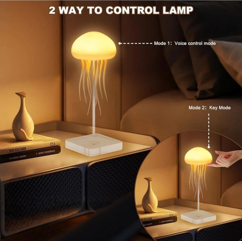 Realistic Jellyfish LED Light Lamp – Relaxing Mood Night Light for Home & Office