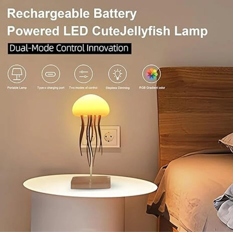 Realistic Jellyfish LED Light Lamp – Relaxing Mood Night Light for Home & Office