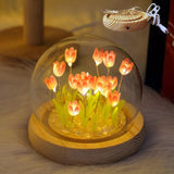 Floral LED Crystal Dome Lamp – Dreamy Night Light