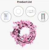 LED Tree lights for wall cheryy blossom willow vine twig decor (12 inch × 2 mm multicolour)